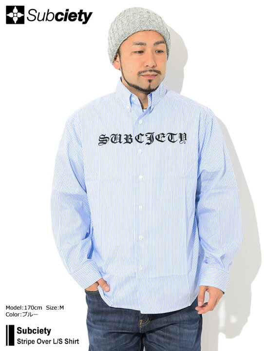 楽天市場】サブサエティ Subciety シャツ 長袖 メンズ ストライプ 