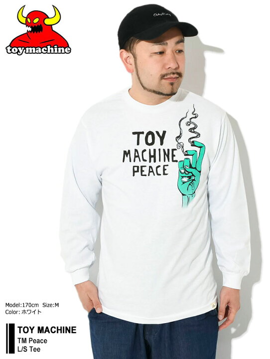 TOY MACHINE / TM PEACE LONG TEE / WHITE 】<br>トイマシーン トイマ 