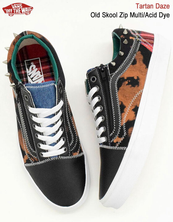 楽天市場 バンズ Vans スニーカー メンズ 男性用 オールドスクール ジップ Multi Acid Dye タータン デイズ Vans Vn0agb Old Skool Zip Tartan Daze ローカット Sneaker Mens 靴 シューズ Shoes ヴァンズ Ice Field Icefield Ice Field アイスフィールド
