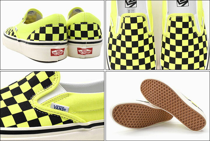 Vans Classic Slip-On 98 DX 'Anaheim Factory - Yellow Neon Checkerboard' -  VN0A3JEXV9O