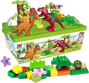 FlyCreat ブロック 子供おもちゃ 積み木 40ピース 大サイズつみき 知育玩具 3Dパズルブロック 男の子 女の子 キッズ 子供 おもちゃ ジュニア 立体パズル 多彩 構築ブロック 建設玩具 ツミキ 積木