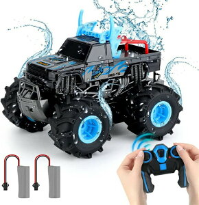 ラジコンカー 水陸両用 子供向け オフロード 車 おもちゃ リモコンカー オフロード 電動RCカー リモコン 2.4GHz 360度回転 4WD四輪駆動 USB充電式 簡単操作 ジープ jeep リモコンおもちゃ こども 小