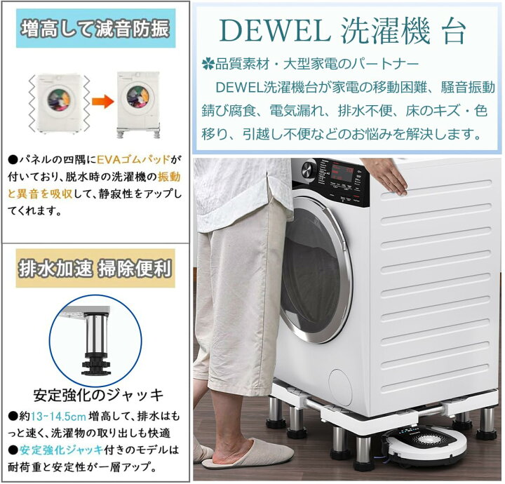 楽天市場】4月20日限定10％OFF♪【新入荷】洗濯機置き台 かさ上げ台 幅 