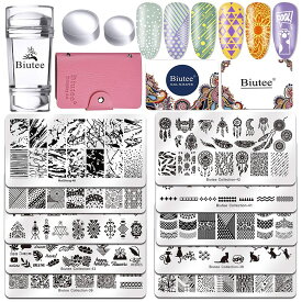 【LINE友達限定5％OFF】ネイルイメージプレートセット ネイルスタンプセット ネイルスタンププレートセット スタンピングプレート 10枚ネイルプレート スタンプ スクレーパー カードバッグ 花、動物、植物など模様