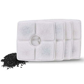 スーパーSALE先行10%OFF★ペット給水器専用フィルター 4枚セット 四角形自動給水器用フィルター 活性炭フィルター 自動循環式給水器用