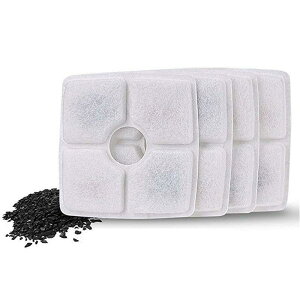 P5倍★10月25日限定10%OFF!ペット給水器専用フィルター 4枚セット 四角形自動給水器用フィルター 活性炭フィルター 自動循環式給水器用