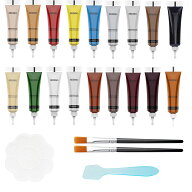 9月15日限定10％OFF♪【お得】革 補修 レザークリーム 革用塗料 単本 18色セット 20g 革 クリーム 革色落…