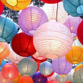 11/4 20時〜マラソンP5倍UP★提灯 紙ちょうちん 16個セット 装飾用ランタン カラフル 直径25cm4個 直径20cm8個 直径15cm4個 紙提灯 ランタン パーティー イベント 祭り お盆飾り お盆 初盆 飾り 用品 七夕 装飾 夏祭り お祭り