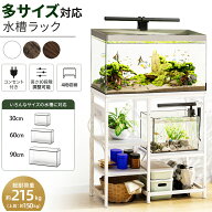 【SS限定P5倍！多サイズ対応、これ1台でまとめて設置】DEWEL 水槽台 60cm 70cm 水槽スタンド 電源コンセ…