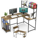 11/4 20時〜マラソンP5倍UP★パソコンデスク 幅150 テレワーク用 DEWEL 左右入替可能 モニターアーム対応 サイドラック付き 配線穴付き コーナーデスク L字型 収納ラック付き 木製 L字デスク オフィスデスク ワークデスク ゲーミングデスク 事務 木目柄