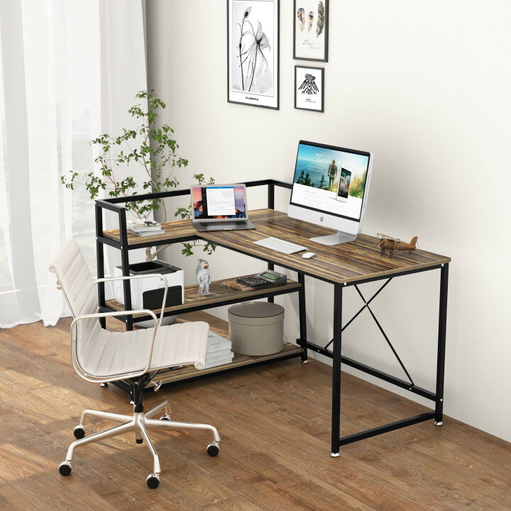 楽天市場】期間限定100円OFFクーポン!パソコンデスク l字 幅120cm 奥行 