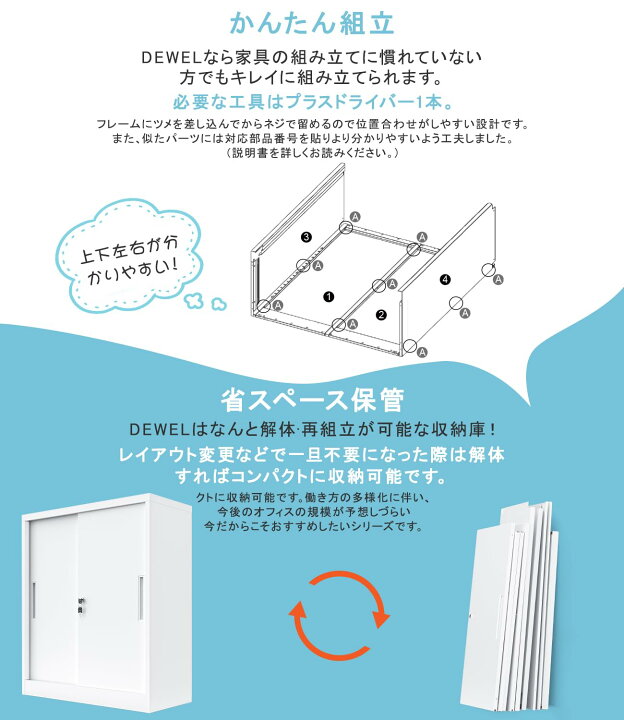 楽天市場】4/10限定クーポン配布中♪スチール書庫 鍵付き 書庫 A4 幅 