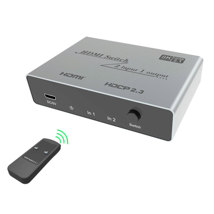 楽天市場】ES-Tune 8K HDMI切替器 8K@60Hz 4K@120HZ 2入力1出力 リモコン対応 HDMI2.1 HDMIスイッチ 手動切替  コンピューター/Switch/PS4/PS5/HDTV/プロジェクター/モニターに適応 : ICEMART