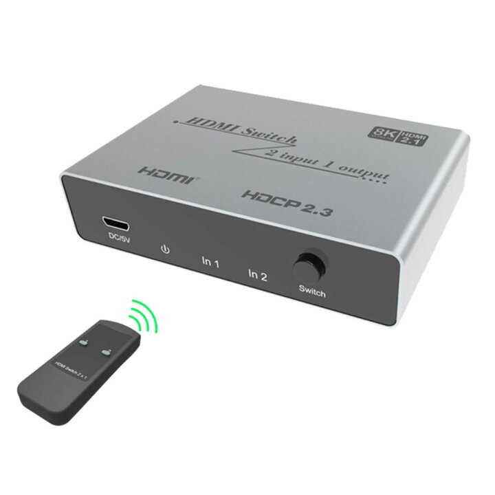 楽天市場】ES-Tune 8K HDMI切替器 8K@60Hz 4K@120HZ 2入力1出力 リモコン対応 HDMI2.1 HDMIスイッチ 手動切替 コンピューター/Switch/PS4/PS5/HDTV/プロジェクター/モニターに適応 : ICEMART