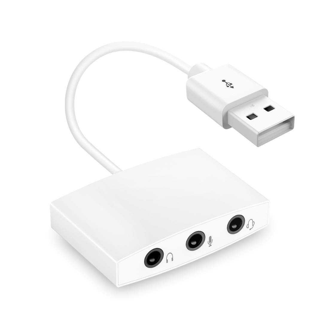 外付けサウンドカード USBサウンドカード Iseebiz USB オーディオ 変換アダプタ 3.5mm 7.1ch 4極 TRRS ミニジャック ヘッドホン マイク端子 高音質 PS4,Mac,Mac,Windows対応