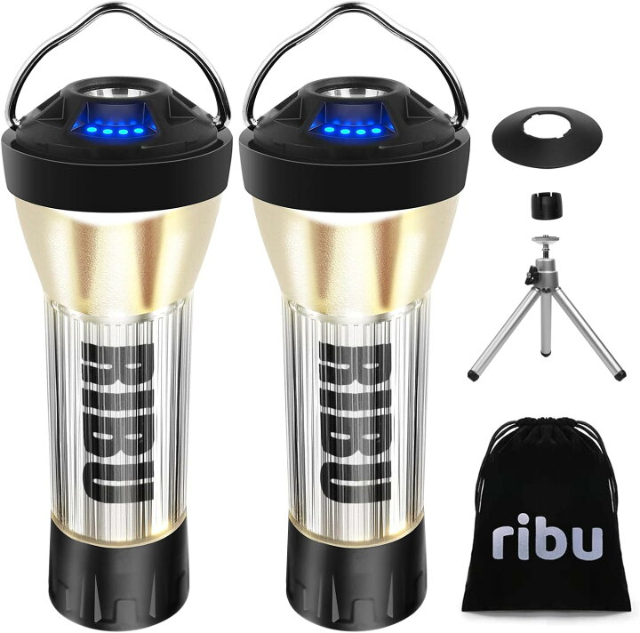楽天市場】RIBU LEDランタン キャンプランタン 2個入り 懐中電灯機能 
