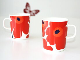 マリメッコ マグカップ ウニッコ 赤 marimekko マグ コーヒーカップ UNIKKO No.1 北欧食器 洋食器 プレゼント おしゃれ ギフト 結婚祝い