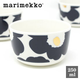 [セール20％OFF]　marimekko　マリメッコ　ボウル（小）　UNIKKO No.152(39)（ダークネイビー×ゴールド） 【日本限定】