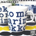 マリメッコ マグカップ マリメッコロゴ ホワイト×ダークブルー marimekko マグ コーヒーカップ Marimekko Logo No.150(39) 北欧食器 洋食器 プレゼント おしゃれ ギフト 結婚祝い 花柄