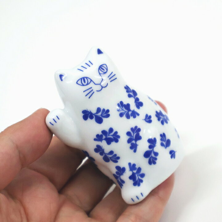 楽天市場】リサラーソン デザイン 陶器 まねくねこのこ ブルー 青 新年 