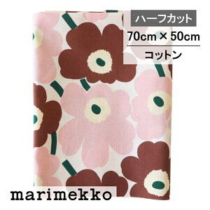 �y�n�[�t�J�b�g�z marimekko �}�����b�R MINI UNIKKO �~�j�E�j�b�R ���n No.866 �i�`������ �s���N �u���E�� �G�ߌ���J���[ ��70cm×50cm �J�b�g�N���X ��100% �t�B�������h��