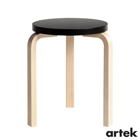 [ ARTEK（アルテック）]　スツール60 （椅子） 3本脚　パイミオカラー　ブラック　Stool60　家具