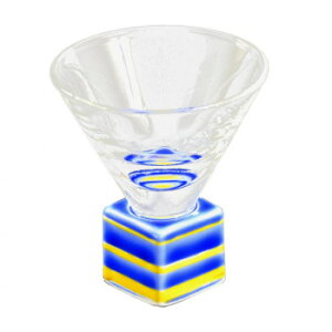 有田焼 有田浪漫グラス SAKE GLASS 正角 黄交趾駒筋【同梱・代引き不可】