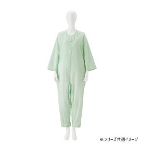 竹虎 介護ねまき グリーン L 106614【同梱・代引き不可】