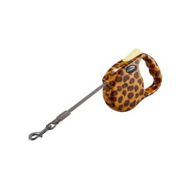 ルークラン ドッグネス 伸縮リード モダン S レオパード ペット用品【同梱・代引き不可】