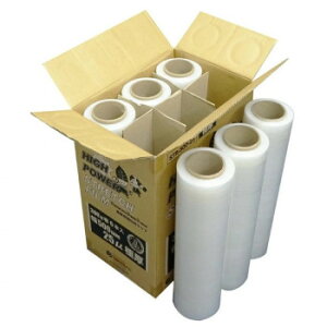 �y���I�m��1/2�I�ő�100%�|�C���g�o�b�N�z �Ɩ��p����p���b�v�@STRETCH FILM�@�Ɍ� STR-500-25 ���� 6�{�y�����E������s�z