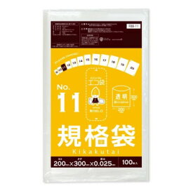 【当選確率1/2！最大100%ポイントバック】 ECO TAI　エコ袋　No.11　規格袋 FBB-11 透明 100枚×60冊【同梱・代引き不可】