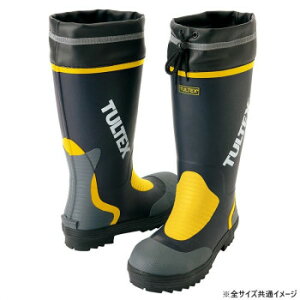 アイトス 4702 安全ゴム長靴 ネイビー×イエロー 26.5cm【同梱・代引き不可】