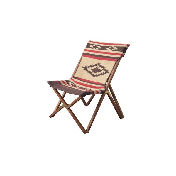 折りたたみ椅子 アウトドアチェア 幅58cm TTF-925B 木製 コットン 本革 フォールディングチェア 屋外 室外 キャンプ レジャー (同梱・代引き不可)