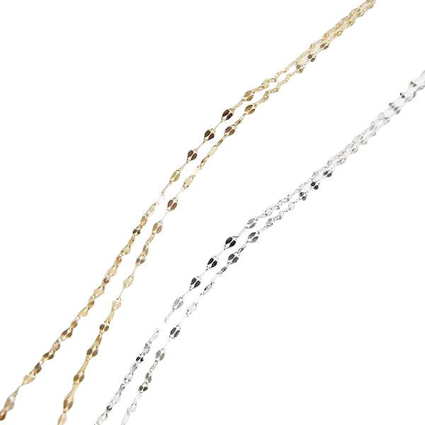 k18 ネックレスチェーン 40cm ファンタジアペタルネックレス 小花のような可憐な輝き 18金ネックレス チェーンネックレス ゴールド  ホワイトゴールド | 壱番館STORE