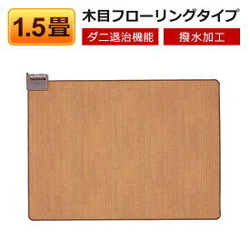 【クーポンで12160円】 ホットカーペット 本体 1.5畳 木目調 フローリングタイプ 撥水加工 電気カーペット TEKNOS テクノス TWM-1500M