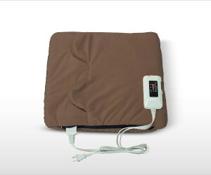 足温器 ホットクッション 1台2役 温度3段階 42×42cm マルチクッション 脚入れ フットヒーター 電気マット ホットマット 正方形 クッション 暖房器具 TEKNOS テクノス EC-M311 ブラウン