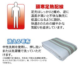【送料無料】掛け敷き毛布190×130cmダブルサイズ相当洗える掛け毛布敷毛布電気毛布TEKNOSテクノスEM-706M【予約販売】