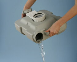 【クーポンで100円OFF】【あす楽】本格派ポータブル水洗トイレ簡易トイレ20L水洗式で臭いにくく衛生的大容量タイプで安心災害などの非常時にも活躍ポータブルトイレマリン商事SE-70115