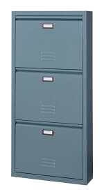 シューズラック 3D 3段 ロッカーをイメージしたラルドシリーズ W50xD15xH106 TPN-33GR 【代引不可】