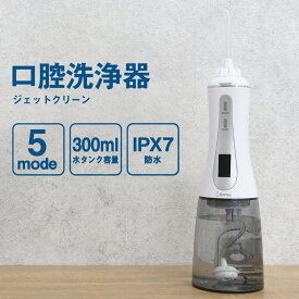 口腔洗浄器 ジェットクリーン コードレス 充電式 防水 300ml 口腔洗浄機 歯 マウスウォッシャー 歯間 口腔ケア デンタルケア オーラルケア 歯ぐき 歯茎 口内洗浄器 DRETEC ドリテック FS-100WT