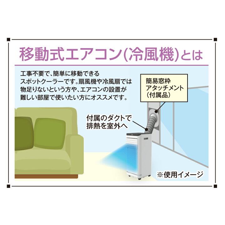 楽天市場】冷風機 移動式エアコン 1.8/2.0kW 冷風扇 スポットクーラー 