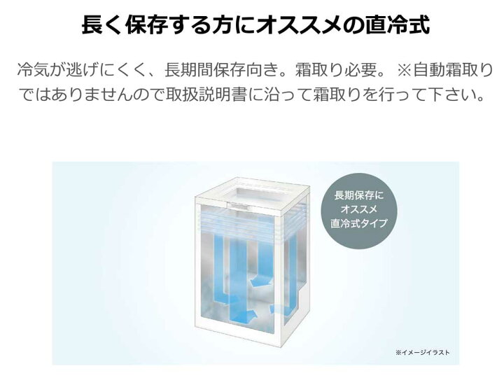 楽天市場】冷凍庫 66L 上開き 幅44cm ストッカー フリーザー 1人暮らし 