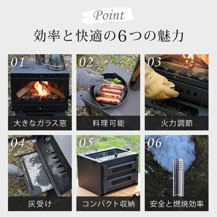 楽天市場】【クーポンで36960円 7/18~】 薪ストーブ ガラス窓付き 