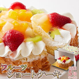 フルーツショートケーキ 色とりどりのフルーツをたっぷりトッピング☆ ショートケーキ 果物 スイーツ SM00010771 【代引不可】