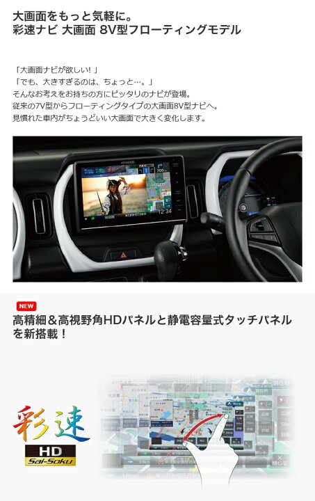 楽天市場】彩速 Type S 8V型フローティングモデル 地デジ対応HDパネル 