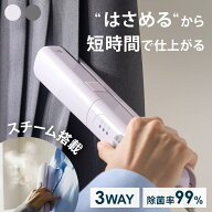 【クーポンで12640円】 スチームアイロン ハンガーにかけたまま 挟める スリム 軽量 ハンディ アイロン …