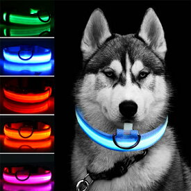 【14％OFFクーポン付き】首輪 犬 猫 光る led 光る首輪 おしゃれ 痛くない かわいい 可愛い 柔らかい キラキラ ライト 夜間 散歩 安全 苦しくない ledライト USB充電式 軽量 頑丈 サイズ調整可能 超小型犬 小型犬 中型犬 大型犬 子犬 子猫 ペット シンプル 防災 防水 犬用品