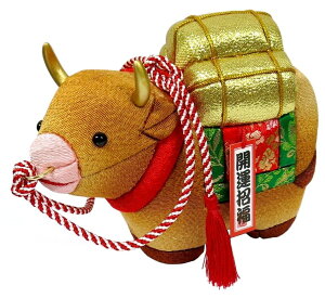 丑年 木目込み人形 ウシ No.7 茶ぼかし (完成品ではありません)布付き