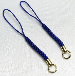 【日本製】金具付根付紐(紫) 10本セット