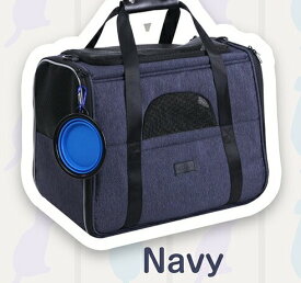 ペット用キャリーバッグ 折りたたみ ショルダー ペットキャリー 犬 猫 キャリーバッグ ペットキャリーケース 小型犬用 おしゃれ キャリーバック お出かけ用 マット付き カップ付き 飛び出し防止リード ドライブ 旅行 キャンピング 通院 災害避難用